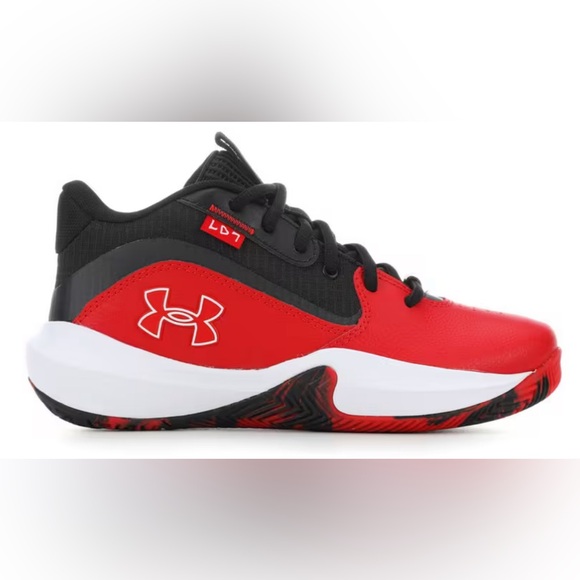 Under Armour Other - NEW [Under Armour] Lockdown 7 Black/Red/White Athletic Sneakers Shoes Youth 3.5